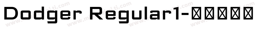 Dodger Regular1字体转换